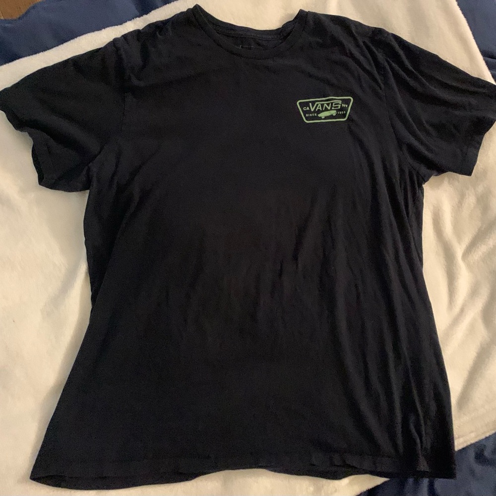 Vans Men’s Short Sleeve Tee Shirt XL EXTRA LARGE Green Black Logo Cotton - Picture 3 of 8
